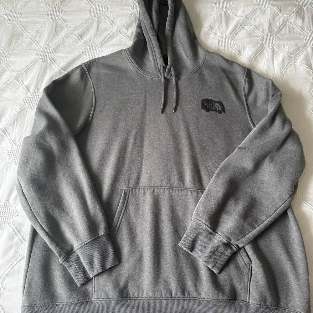 The North Face Gray Sweatshirt with Drawstring Hood